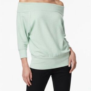 We The Free Palisades Off Shoulder Knit Top – Relaxed Boho Dolman Sleeve Sweater